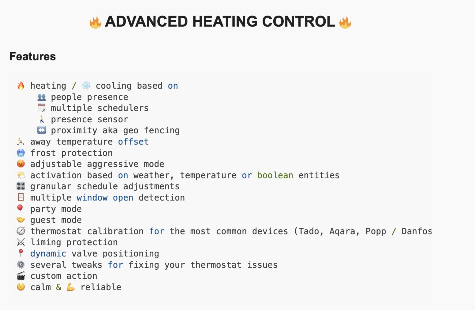 Blueprint Home Assistant Advanced Heating